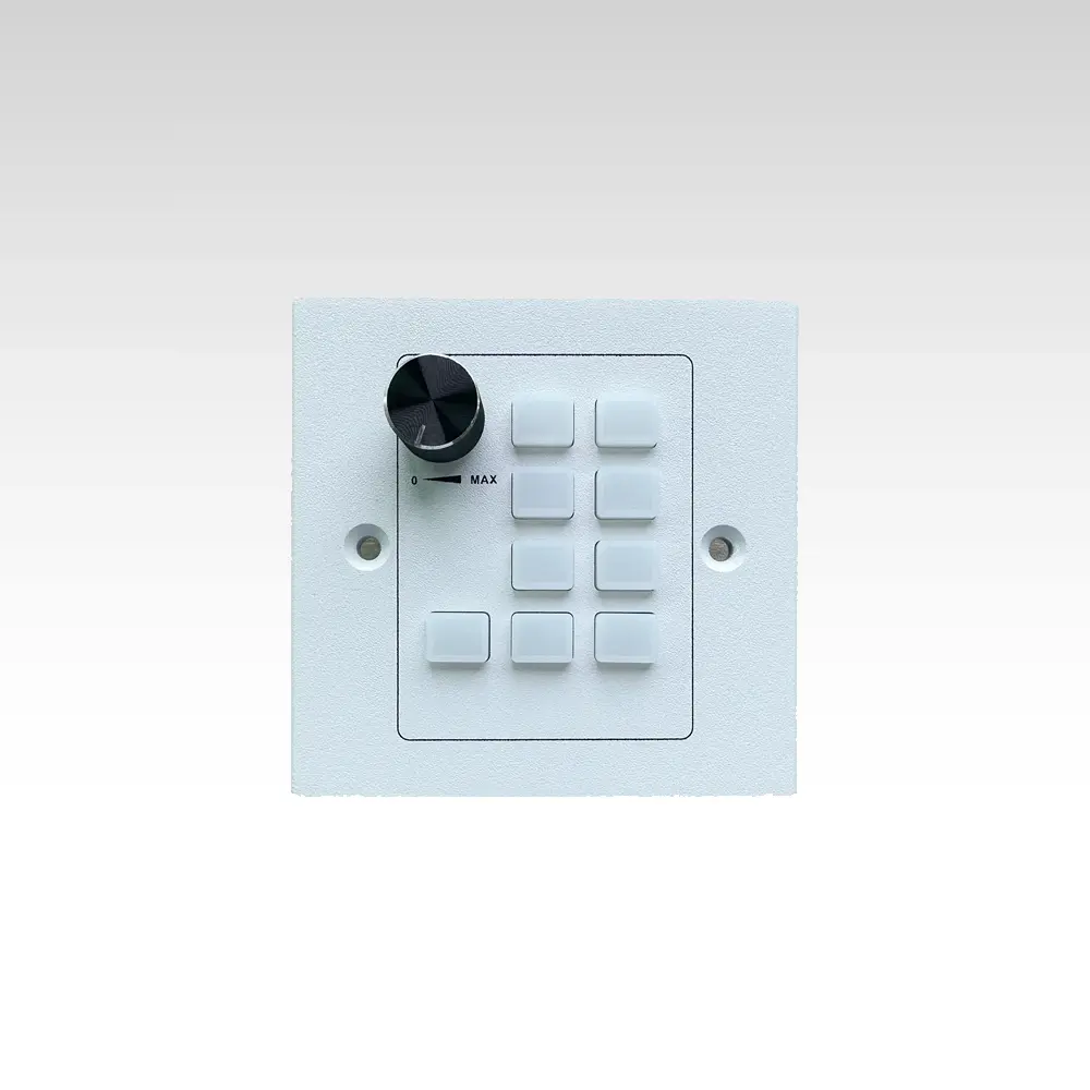 9-button programming control keypad with knob, lock and PoE function