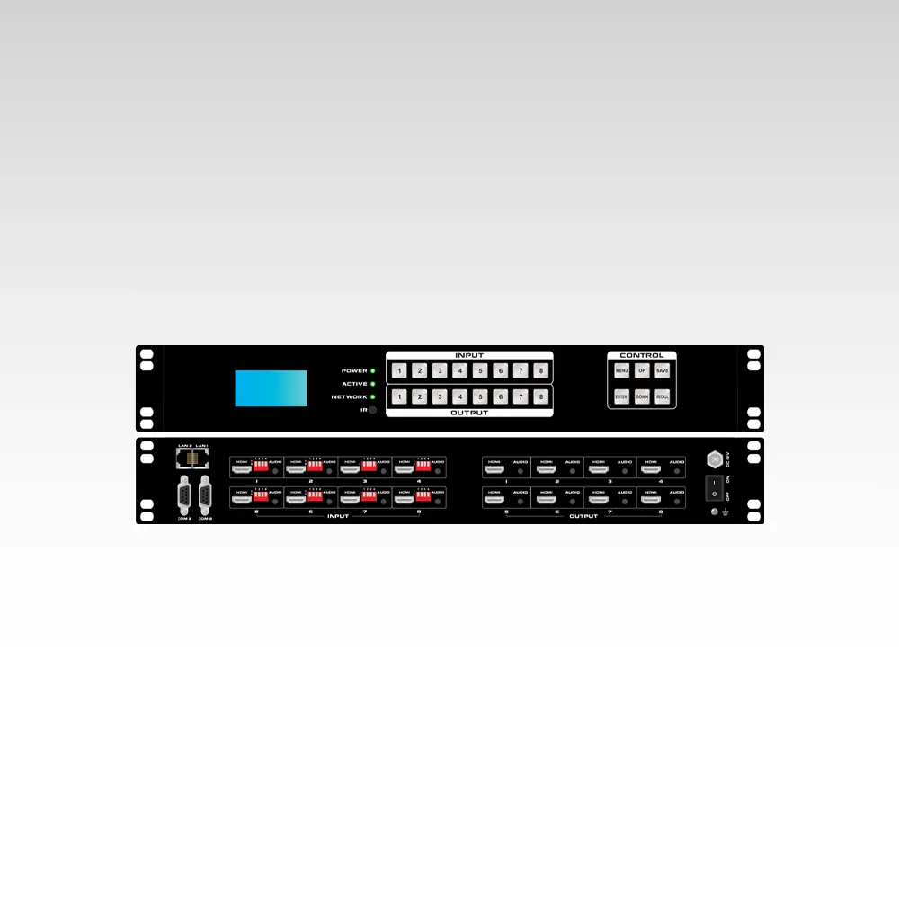 4K60 FIX-SVM 4×4, 8×8 and 16×16 HDMI Matrix Switcher with Seamless switch and TV Wall function