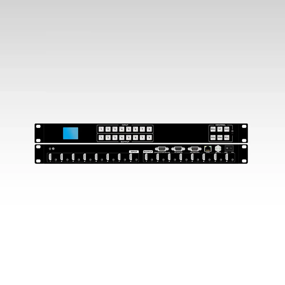 SMS-MANAGER-800M-4K30 series 4×4, 8×8 HDMI Matrix Switcher with Seamless switching and TV Wall function