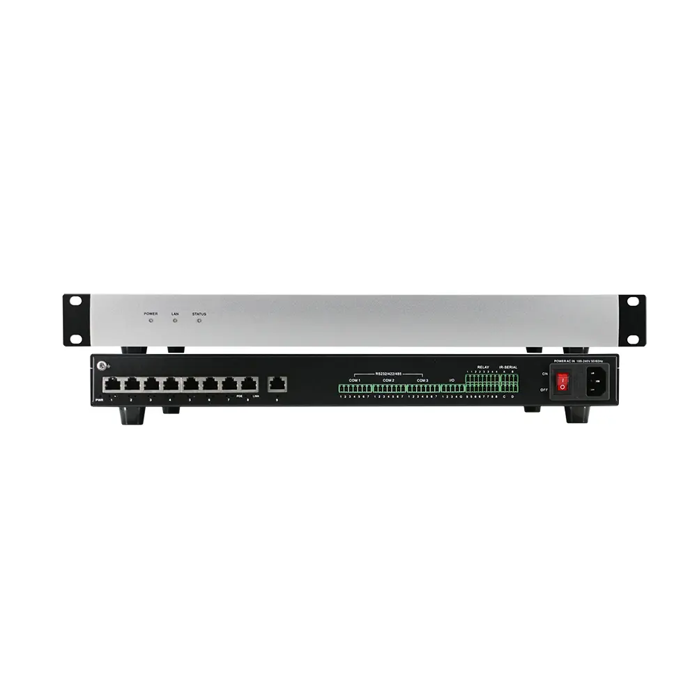 Web-based programming central control host with 8-port POE switch